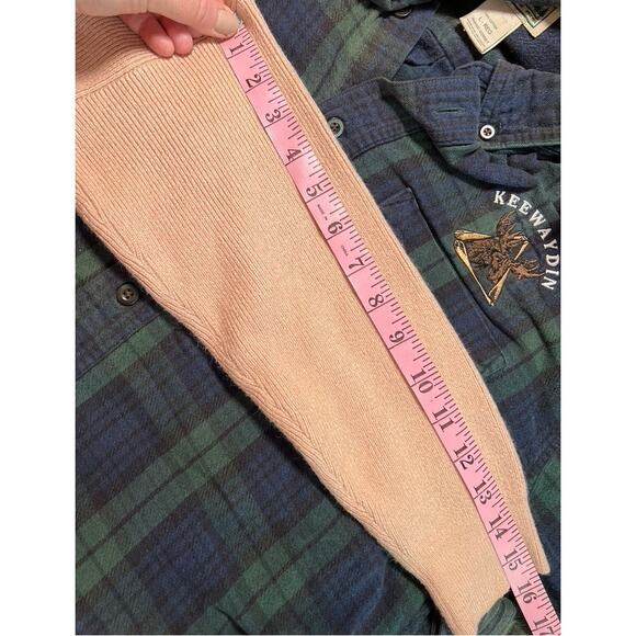 Uniqlo V-Neck Ribbed Knit Pull On Sweater Sz M Tan Beige Preppy Academia Cozy - Picture 7 of 7